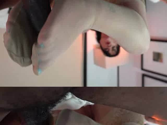 POV Interracial Footjob and Handjob