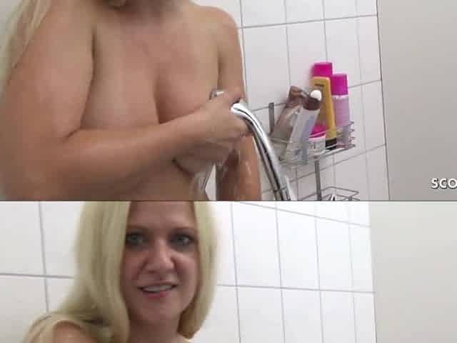 Allies German Step Mama caught him Jerk and let Screw in Baths