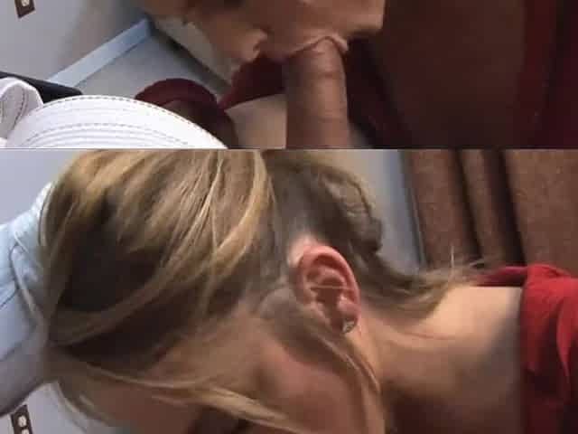 This babe has to please her boss to get the yearly bonus at work