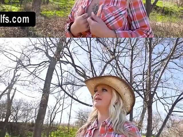Breasty golden-haired mother I'd like to fuck gets destroyed in POV style