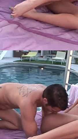Horny brunette girl gets fucked hard outdoors