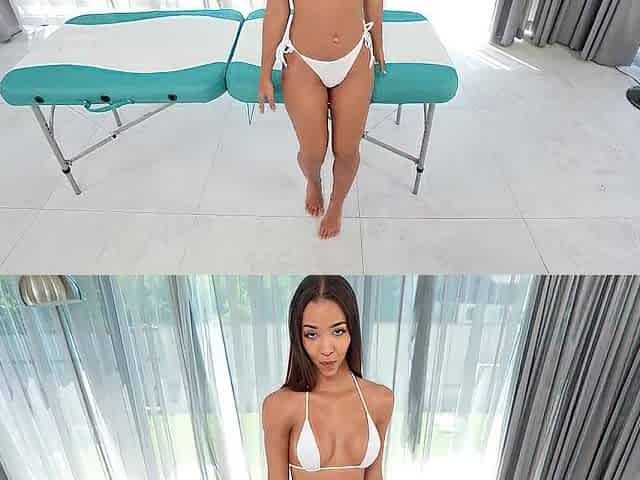 Biggest Ebony Ramrod Crushes Lia Lin's Guts