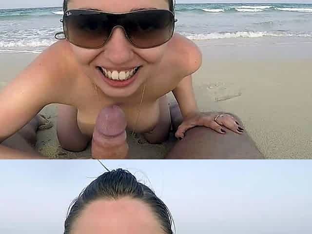 Young amateur couple fucks hard on public beach / CREAMPIE