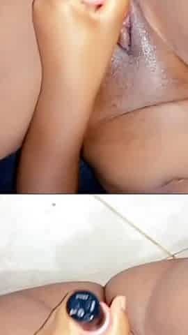 Ebony Bagzkizz introducing her dildo's