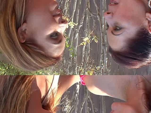 Lesbian beauties ashlee and magdeline share passionate moments.