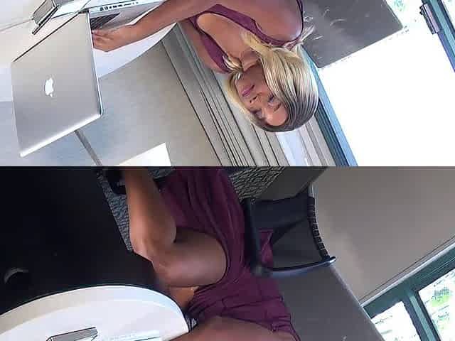 I always sneak and play with my cunt when the boss is away