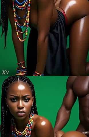 Afro tribal sweethearts gets bbc