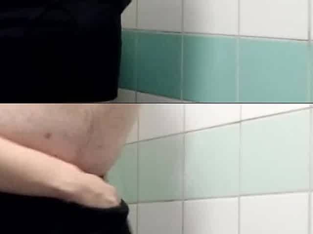 Eve Once Again Takes Adams Fat Uncut Dick and Pisses Adam in the Shower. Adam Is a Messy Boy When He Is Peeing with His Foreskin
