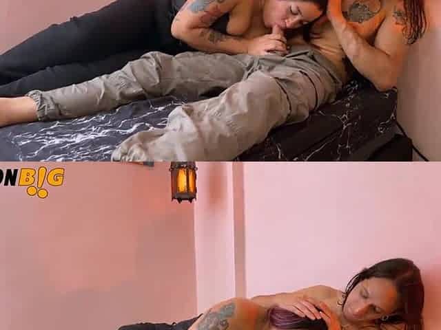 Large booty girlfriend make a decision that bang is funnier than watching vids
