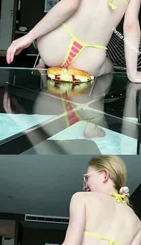Blonde tight pussy babe has solo toy fun