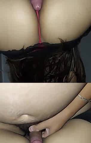 With the strap on the side