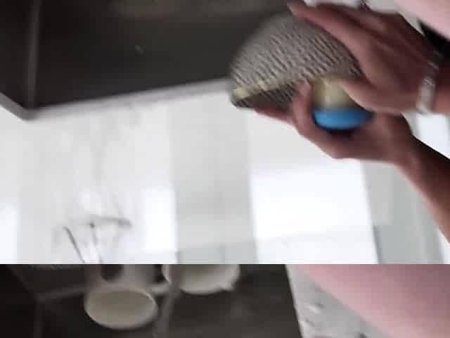 Humping in kitchen with big boobs stepmommy