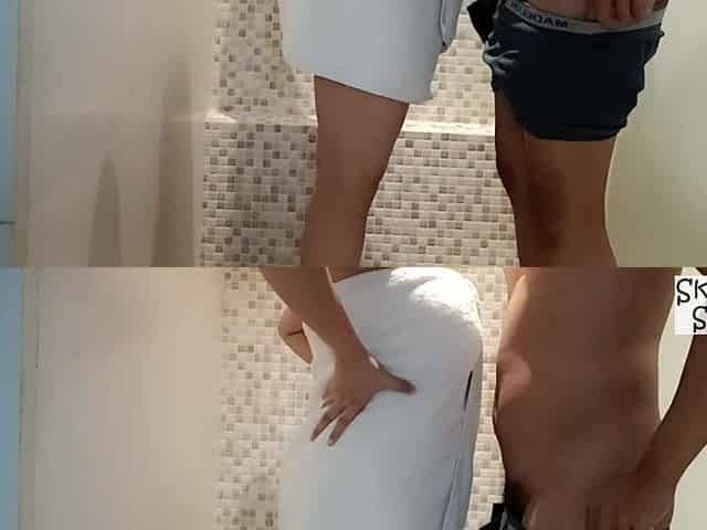 After Fucking Immediately Taking a Shower Together While Blowing