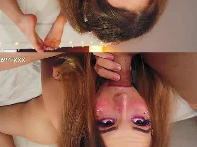 POV Best Ahegao Blowjob - Blonde