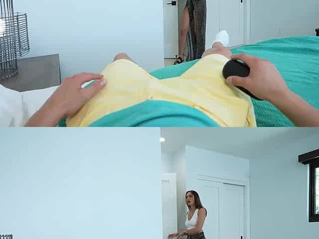 Horny stepmom helps him release the energy after a workout with a fuck