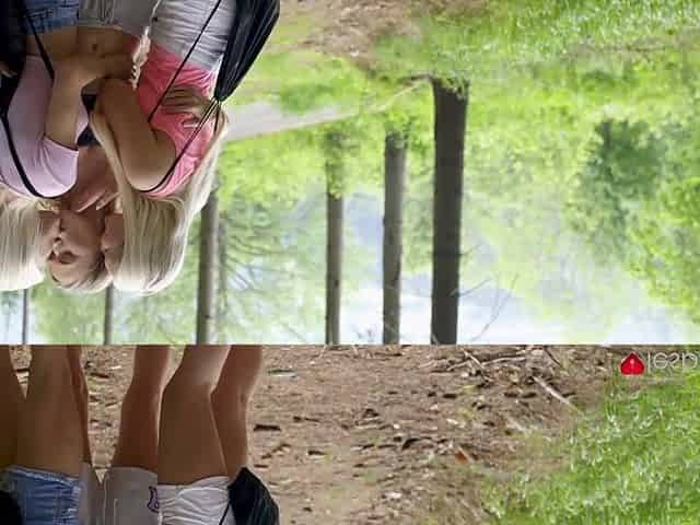 Moist vagina eating facesitting lesbo trio outdoors - Lesbea