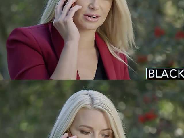 Business woman Anikka Albrite ass fucked by black boss