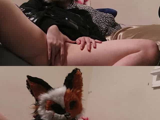 Kitty femboy with a sex-toy