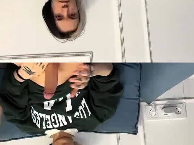 Cute emo teen get load of cum on belly after hard pounding l