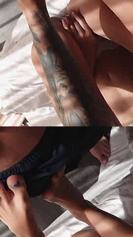 POV Quick Doggy Style Fuck with Hot Blonde in White Lingerie and Creampie