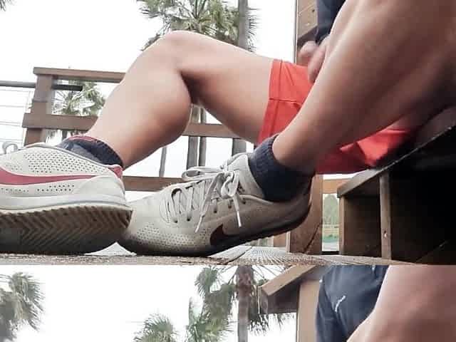 Risky Public Beach Fun - Large Jock Masturbation Until Nearly Caught! Hotsportfitboy