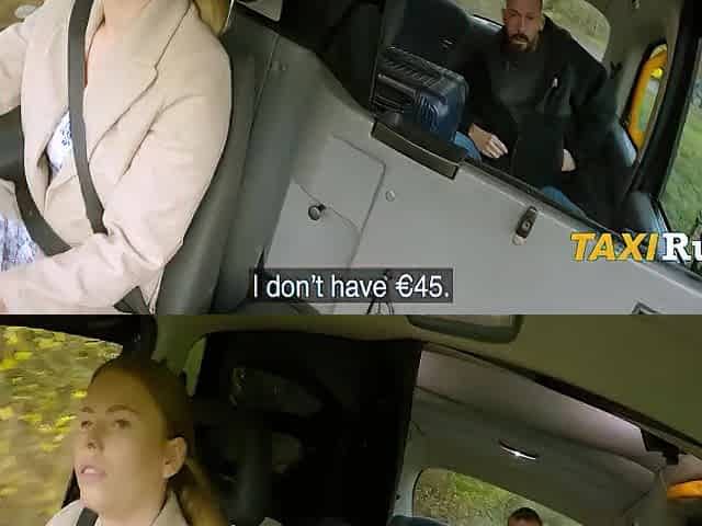 Golden-haired trades sex with cab driver after short money on stag tour