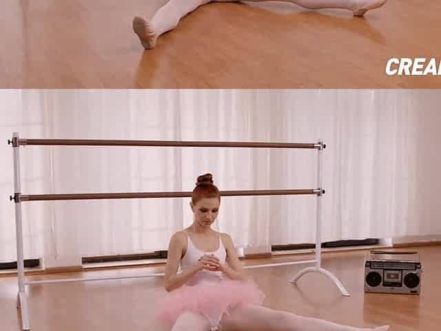 Redhead Ballerina Lina Fun Banged In Rehearsal Studio