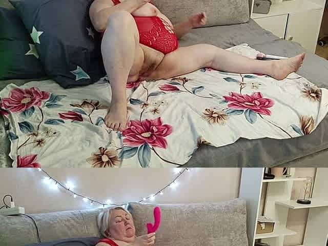 Neighbor Fondles Big Pussy and Her Huge Tits