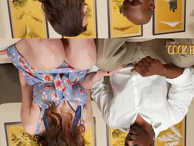 Curvy Violette Blakk Takes Big Black Cock In Front Of Husband