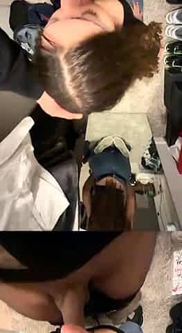Cute brunette young hookup amateur teen blowjob