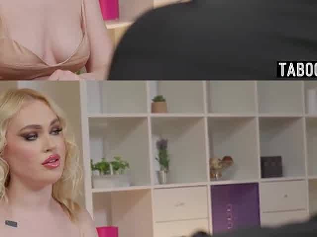 Large bazookas Russian teen blondie double permeated by 2 large jocks