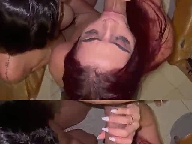 Cumming session with my girlfriend's allies - There's sufficiently milk for all of 'em.