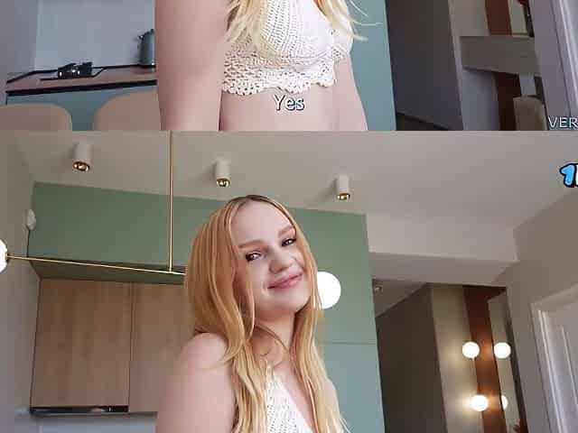 Horny blonde honey rails jizz-shotgun in public, clean-shaven vag and real couple homemade sex!