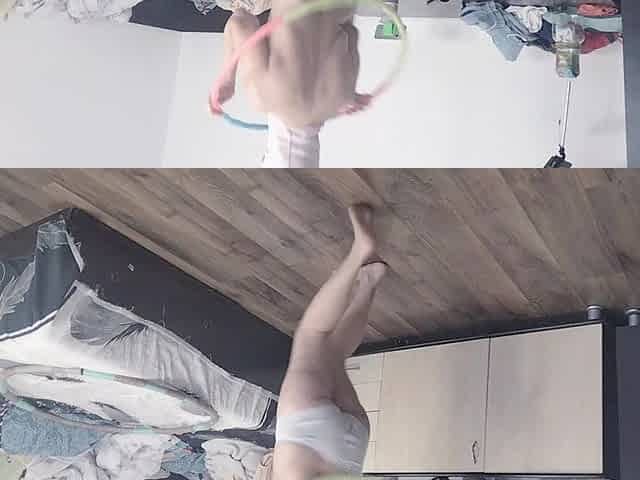 Sexy Wife Workout at Home Naked.