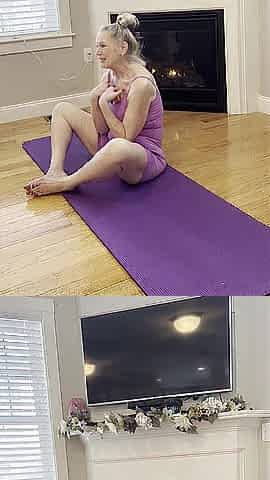 WHITE GILF WITH LARGE BOOTY BENT OVER IN PURPLE BODYSUIT DANIELLE DUBONNET