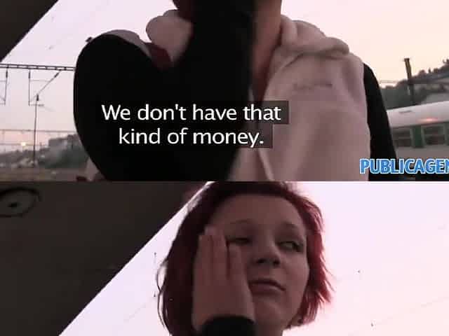 Redhead Alice Is Fucked Behind The Train Station