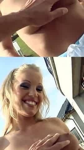 Blonde teen just wants big cock in her ass