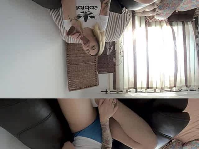 Hot Blonde Jerk off Instruction.