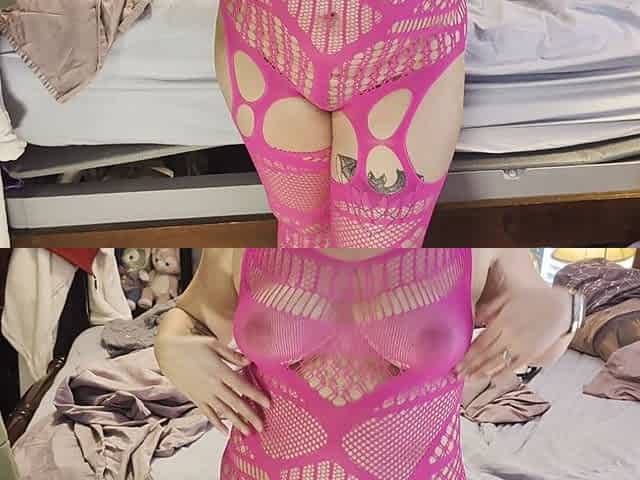 Hot Wife Trying on a New Body Stocking