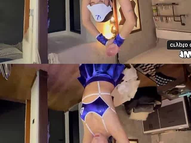 Hottest fledgling Colombiana fellates phat dick! - POV - Cosplay sex.