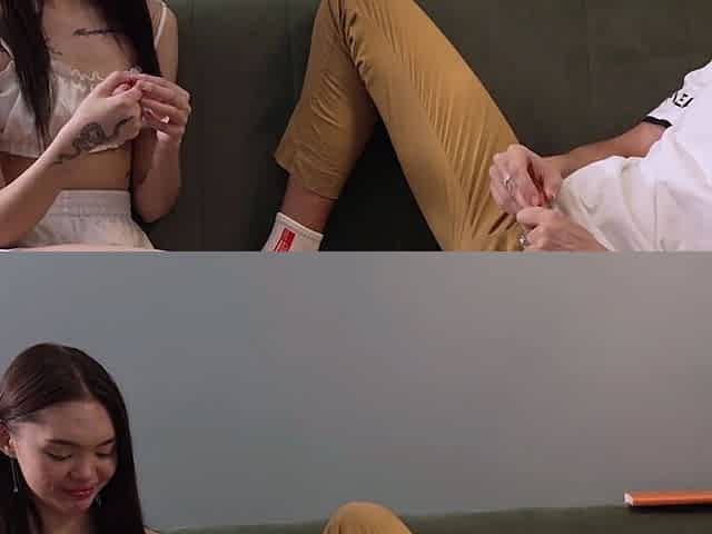 This Asian bitch spread her legs for a rent discount