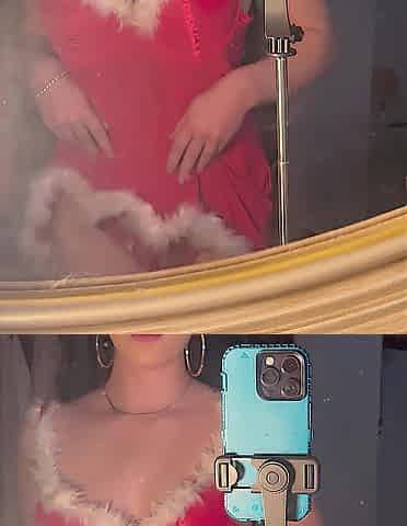 Hawt Brunette hair PAWG in Red Underware enjoys Solo Female Masturbation - My 1st Movie scene
