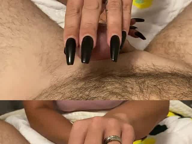 Long nails, slow, sensual handjob Full video on only fans