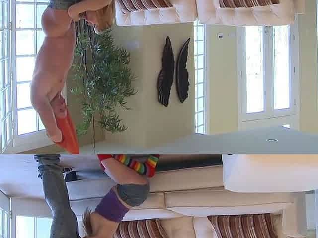 Blonde sweetie and her yam sized dicked paramour goes