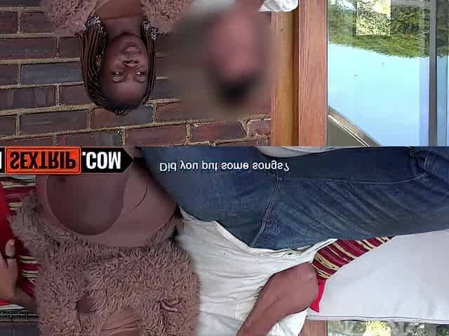 Large Bazookas Ebony Chick Riding BWC In Interracial Outdoor Screw