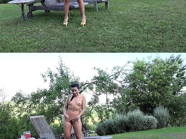 Taissia Shanti Fingers Her Wet Pussy in a Steamy Outdoor