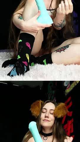 Cute curly brunette solo webcam masturbation