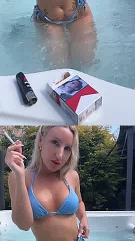 Miss Kiki Pool Smoking