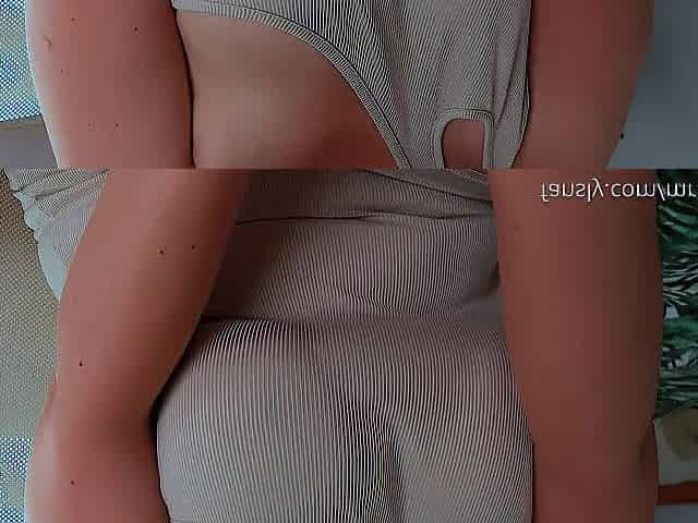 Curvy mother I'd like to fuck masturbates on a chair. Unshaved cunt.