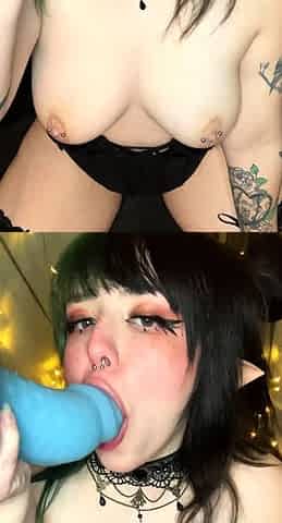 Big boobs milf masturbates with her dildo